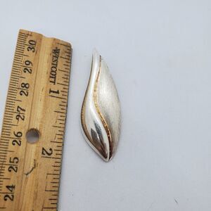 Sterling Silver Modernist Twisted Pendant 925